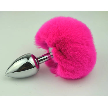 Fluffy Bunny Butt Plug - Magenta